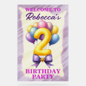 2e verjaardag ballon thema acryl bord (Voorkant)