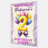 2e verjaardag ballon thema acryl bord (Hoek)