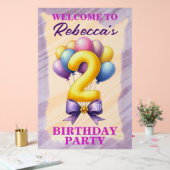 2e verjaardag ballon thema acryl bord (Huwelijk)