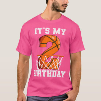 2e verjaardag basketbal t-shirt
