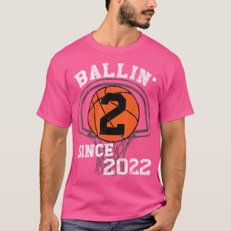 2e Verjaardag Basketbal Thema Decoraties Boy Bday T-shirt