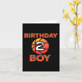 2e verjaardag basketbalpartij 2 jaar oud bday cel kaart (Gele Bloem)