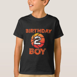 2e verjaardag basketbalpartij 2 jaar oud bday cel t-shirt