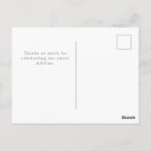 2e verjaardag bedankkaart briefkaart (Achterkant)