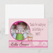 2e verjaardag Bedankt voor je creditcard Kaart (Voorkant / Achterkant)