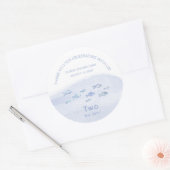 2e Verjaardag Blauw zee Vis Leuk Bedankt Ronde Sticker (Envelop)