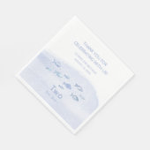 2e verjaardag blauw zee vis schattig geïllustreerd servet (Hoek)