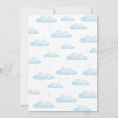 2e Verjaardag Blauwe Waterverf Dinosaurussen Feest Kaart (Achterkant)