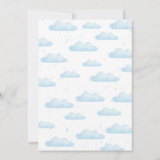 2e Verjaardag Blauwe Waterverf Dinosaurussen Feest Kaart (Achterkant)