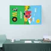 2e verjaardag Boerderij Barn Animals Oink Baa Moo Spandoek (Beurs)