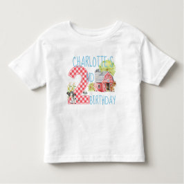 2e verjaardag Boerderij Barnyard Animal Birthday Kinder Shirts