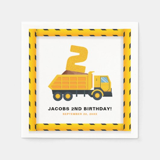 2e Verjaardag Bouwfeest Servetten (Voorkant)