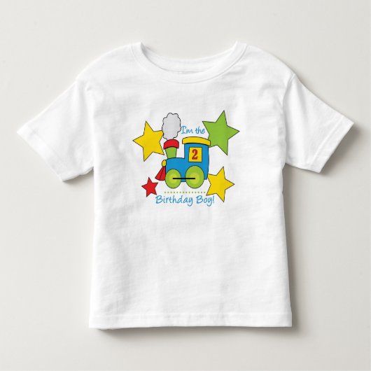 2e verjaardag Boy Train Shirt (Voorkant)