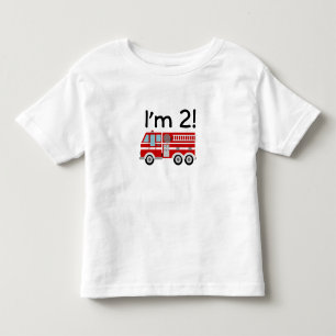 2e verjaardag brandweerauto kinder shirts