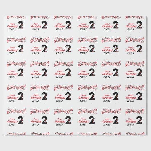 2e verjaardag cadeaupapier (Vlak)
