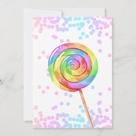 2e Verjaardag Candyland Lollypop Sweets Snoep Scha Kaart (Achterkant)