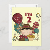 2e verjaardag Cowboy T-shirts en geschenken Briefkaart (Voorkant / Achterkant)