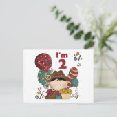 2e verjaardag Cowboy T-shirts en geschenken Briefkaart (Staand voorkant)