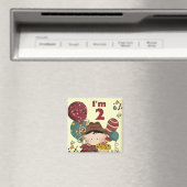 2e verjaardag Cowboy T-shirts en geschenken Magneet (Insitu (Vaatwasser))