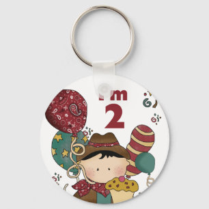 2e verjaardag Cowboy T-shirts en geschenken Sleutelhanger
