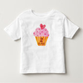 2e verjaardag - Cupcake bakken meisjes waterverf Kinder Shirts (Voorkant)