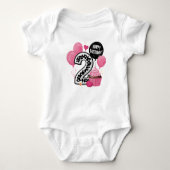 2e verjaardag Cupcake  Romper (Voorkant)