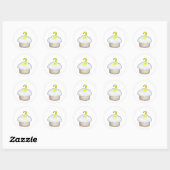 2e verjaardag Cupcake Ronde Sticker (Vel)