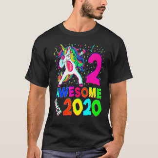 2e verjaardag dabbing eenhoorn feest 2 jaar oud gi t-shirt