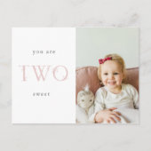 2e verjaardag dank je postkaart (Voorkant)