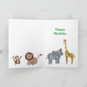 2e Verjaardag Dieren Kaart (Binnen)