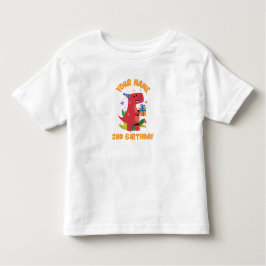 2e verjaardag Dino  Kinder Shirts