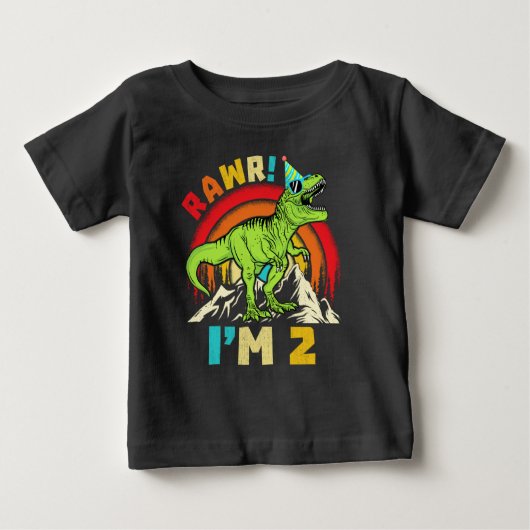 2e verjaardag Dinosaur T Rex Rawr Ik ben 2 Voor j (Voorkant)