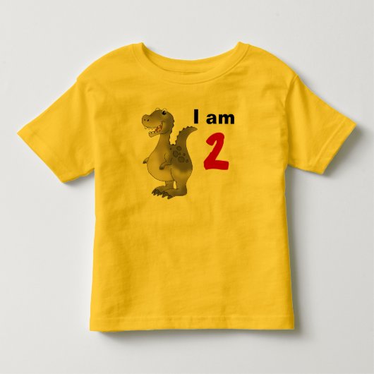2e verjaardag dinosaurus cadeau idee kinder shirts (Voorkant)