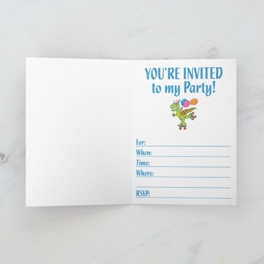 2e verjaardag dinosaurus kaart (Binnen)