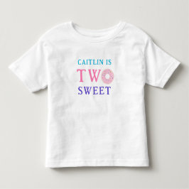 2e verjaardag Donut Party Twee zoet (w / sprinkles Kinder Shirts