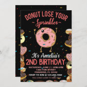 2e verjaardag Donut Theme Twee jaar oud Kaart (Voorkant / Achterkant)