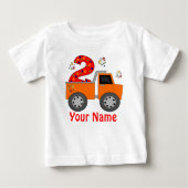 2e verjaardag Dump Truck Personalized T shirt (Voorkant)