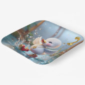 2e Verjaardag Eend Dansen In Een Regenplas Papieren Bordje (Gebogen)