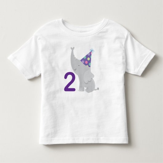 2e verjaardag Elephant 2 jaar oud T-shirt (Voorkant)