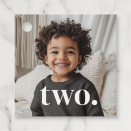 2e verjaardag foto - twee bedankjes labels