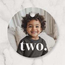 2e verjaardag foto - twee bedankjes labels