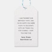 2e verjaardag foto - twee cadeaulabel (Achterkant)