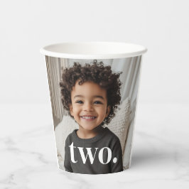 2e verjaardag foto - twee papieren bekers