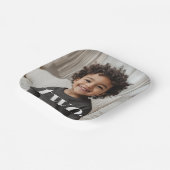 2e verjaardag foto - twee papieren bordje (Gebogen)