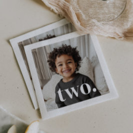 2e verjaardag foto - twee servet