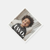 2e verjaardag foto - twee servet (Hoek)