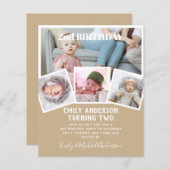 2e verjaardag fotocollage jongen of meisje gemengd (Voorkant / Achterkant)