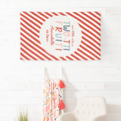 2e verjaardag fruit zomer kinderfeestje streep spandoek (Insitu)