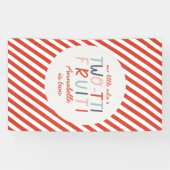 2e verjaardag fruit zomer kinderfeestje streep spandoek (Horizontaal)