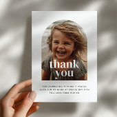 2e verjaardag gebogen foto - twee bedankkaart